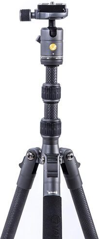 Vanguard VEO3GO204CB Compact, Lightweight Carbon Fiber Travel Tripod with Ball Head, Monopod Option, Smart Phone Holder and Bluetooth Remote in Kuwait