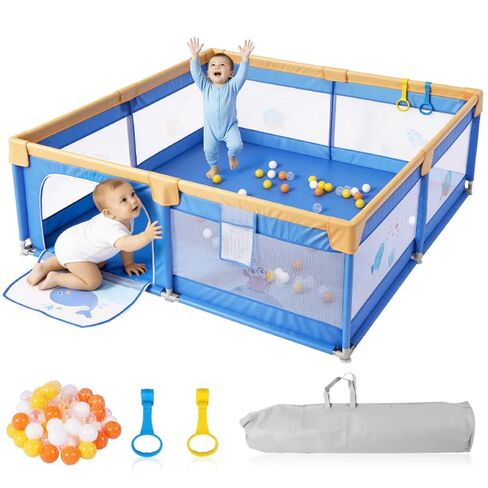 Large Baby Playpen 78"x78",Indoor & Outdoor Safety Activity Center - Gray in Kuwait