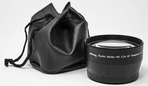 2X Telephoto Zoom Anti-Reflection Lens for High Definition Video Recording Attaches to Any Canon Nikon Panasonic Sony DSLR Camcorder Lens (49mm) in Kuwait