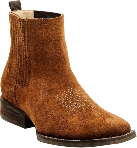 Shyanne Women's Women's Beverly Pull-On Western Booties Broad Square Toe Brown 9 1/2 M in Kuwait
