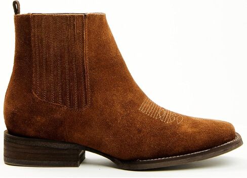 Shyanne Women's Women's Beverly Pull-On Western Booties Broad Square Toe Brown 9 1/2 M in Kuwait