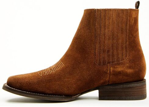 Shyanne Women's Women's Beverly Pull-On Western Booties Broad Square Toe Brown 9 1/2 M in Kuwait
