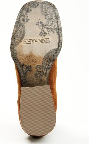 Shyanne Women's Women's Beverly Pull-On Western Booties Broad Square Toe Brown 9 1/2 M in Kuwait