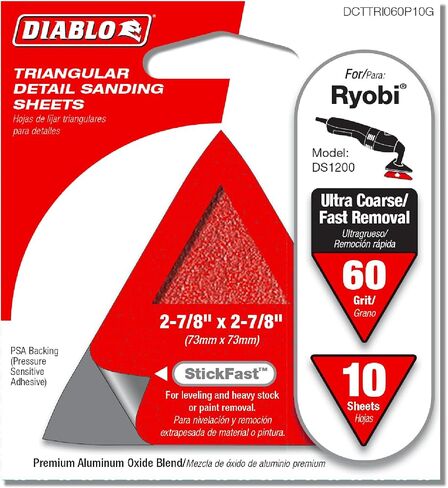 Diablo StickFast Triangular Detail Sanding Sheets - 2-7/8" x 2-7/8" in Kuwait