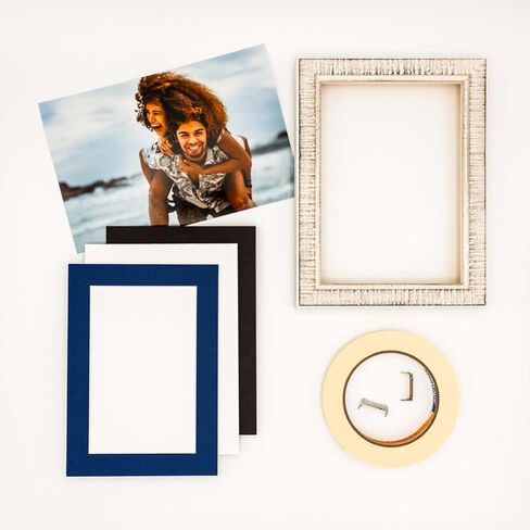 8.5x11 Mat Bevel Cut for 5.5x8.5 Photos - Acid Free Bottle Blue Precut Matboard - For Pictures, Photos, Framing - 4-ply Thickness in Kuwait