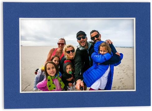 8.5x11 Mat Bevel Cut for 5.5x8.5 Photos - Acid Free Bottle Blue Precut Matboard - For Pictures, Photos, Framing - 4-ply Thickness in Kuwait