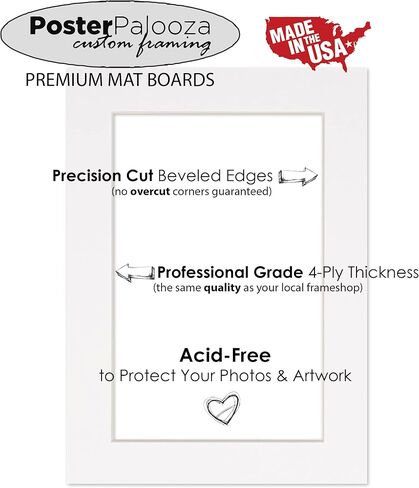 8.5x11 Mat Bevel Cut for 5.5x8.5 Photos - Acid Free Bottle Blue Precut Matboard - For Pictures, Photos, Framing - 4-ply Thickness in Kuwait