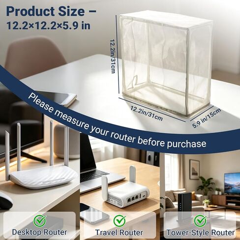 Large WiFi Router Cover with Stand, Faraday Cage EMF Shielding Guard, Blocks 90% of Router Emissions, DIY Assembly, Fits Router Up to 12.2"×12.2"×5.9" in Kuwait