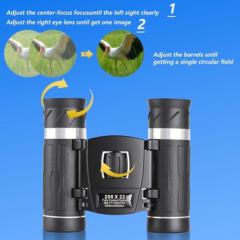200x22 High Power Compact Binoculars for Adults, Waterproof Magnification Optics in Kuwait