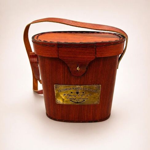 Brass Binoculars with Leather Case Vintage Nautical Handmade | 6 Inch Length, Antique Brass Finish, Includes Carrying Strap, Collectible Decor, Theatre & Desk Display in Kuwait