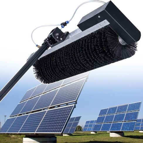 Solar Panel Cleaning Brush - Telescopic Water Fed Pole Kit with Adjustable Rod for Efficient Window Glass and Solar Panel Cleaning, 3.5m/11.4ft in Kuwait
