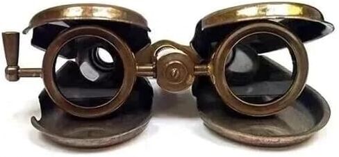 Vintage Folding Pocket Binoculars, Antique Brass Opera Glasses Replica, Mini Spyglass Telescope, Nautical Maritime Gift, Pirate Collectible in Kuwait