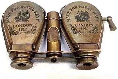 Vintage Folding Pocket Binoculars, Antique Brass Opera Glasses Replica, Mini Spyglass Telescope, Nautical Maritime Gift, Pirate Collectible in Kuwait