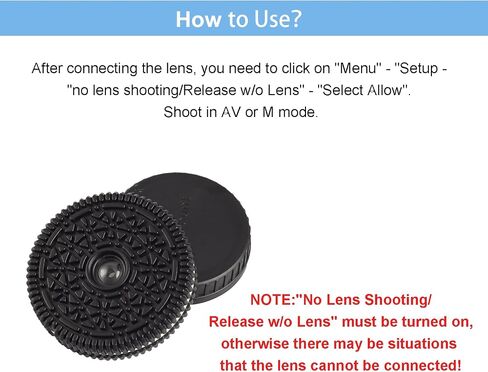 32mm F10 Free Focus Pancake Lens for Canon EF-M Mount Mirrorless Camera, APS-C Frame Fixed Focus Cookie Lens for EOS M M2 M3 M10 M5 M6 M100 M50 M50 Mark II M6 Mark II M200 in Kuwait