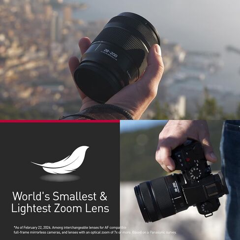 Panasonic Lumix S-R28200E 28-200mm F4.0-7.1 Macro OIS Lens, Full Frame Camera Lens, Wide & Long Zoom Lens, Dual IS 2, Dust/Splash/Freeze-Resistant, Ideal for 4K Video, Black in Kuwait