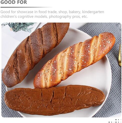 LIFKOME Artificial Bread Model Pu Fake Bread Simulated Photo Prop 9.05 X 2.75 X 1.37 in Lifelike Model for Bakery Display Kitchen Decor Pretend Play Food Party Decoration in Kuwait