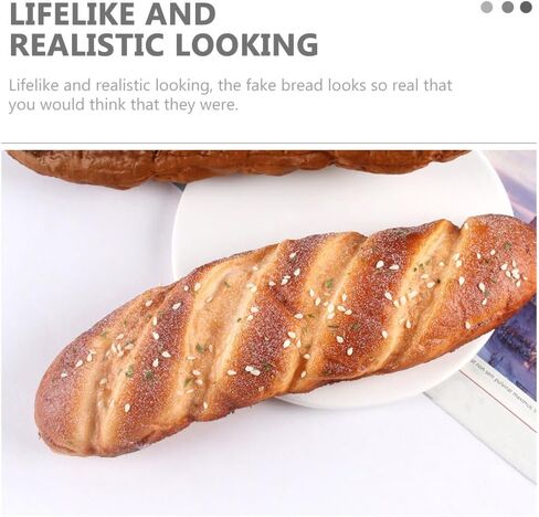 LIFKOME Artificial Bread Model Pu Fake Bread Simulated Photo Prop 9.05 X 2.75 X 1.37 in Lifelike Model for Bakery Display Kitchen Decor Pretend Play Food Party Decoration in Kuwait