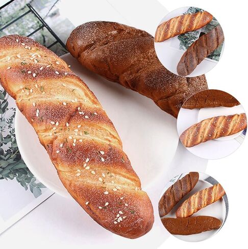 LIFKOME Artificial Bread Model Pu Fake Bread Simulated Photo Prop 9.05 X 2.75 X 1.37 in Lifelike Model for Bakery Display Kitchen Decor Pretend Play Food Party Decoration in Kuwait