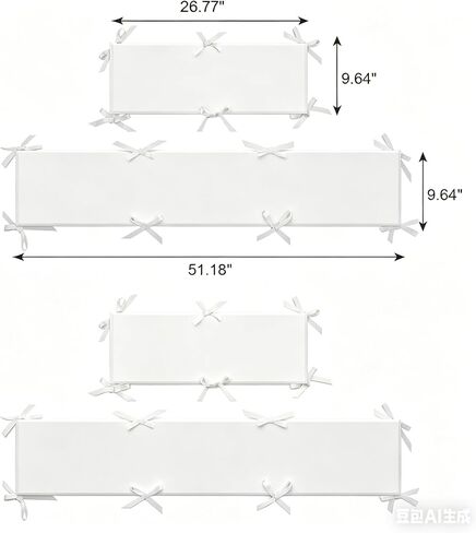 4pc Soft Edge Protection for Children Railings, Safety Frame,Balcony Railing Bottom Protection, Stair Railings, Anti-Collision Protection, Easy to Install, Washable.(White) in Kuwait