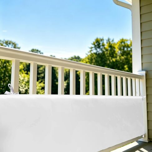 4pc Soft Edge Protection for Children Railings, Safety Frame,Balcony Railing Bottom Protection, Stair Railings, Anti-Collision Protection, Easy to Install, Washable.(White) in Kuwait