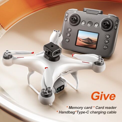 Brushless Motor Drones with Camera and Obstacle Avoidance, Drone for Adults | FPV RC Quadcopter with Screen Remote, One-Key Takeoff, Hovering, Optical Flow Positioning, 2 Batteries for Beginners in Kuwait