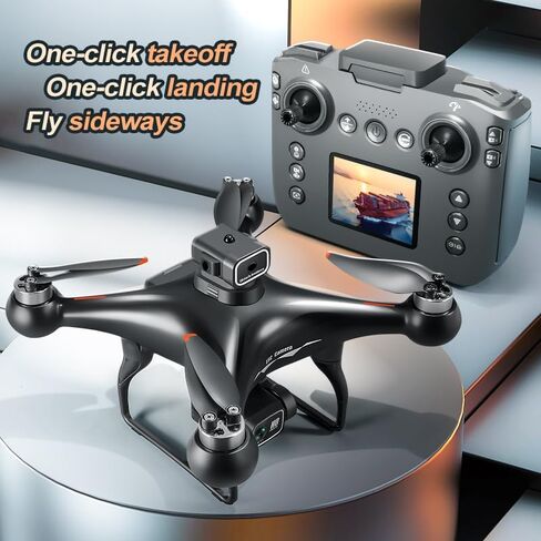 Brushless Motor Drones with Camera and Obstacle Avoidance, Drone for Adults | FPV RC Quadcopter with Screen Remote, One-Key Takeoff, Hovering, Optical Flow Positioning, 2 Batteries for Beginners in Kuwait