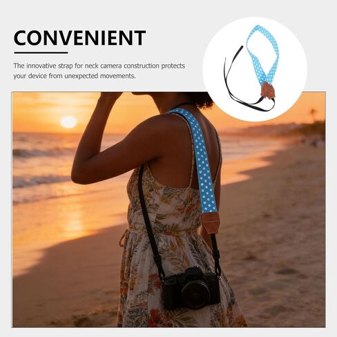 ULTECHNOVO Adjustable Comfortable Camera Neck Strap with Soft Pu and Nylon Material Versatile Shockproof Shoulder Sling Belt for Protecting Camera during Travel and Outdoor Activities in Kuwait