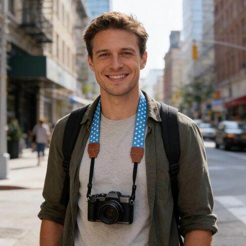 ULTECHNOVO Adjustable Comfortable Camera Neck Strap with Soft Pu and Nylon Material Versatile Shockproof Shoulder Sling Belt for Protecting Camera during Travel and Outdoor Activities in Kuwait