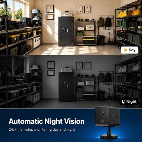 4G LTE Cellular Security Hidden Camera: Mini Camera No WiFi Needed | Built-in SIM Card, Portable Magnetic Design,2K Night Vision,2-Way Talk & Siren,Motion Detection,Travel,RV, Car,Truck,Off Grid in Kuwait