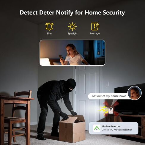 3MP WiFi Indoor Pet Security Camera | 360° Pan Tilt, 16GB Local Storage, Plug-In Wired Power | Color Night Vision, Motion Detection for Baby, Pets, Home in Kuwait
