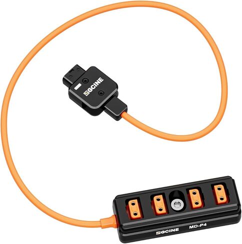 ZGCINE MD-P4 D-Tap to 4 D-Tap one Point Four Splitter Adapter, 60cm Nylon Braid Cable, Rotated 180° D Tap for V Mount Battery to Power Monitors,Cameras, Wireless Receivers,Camcorders in Kuwait