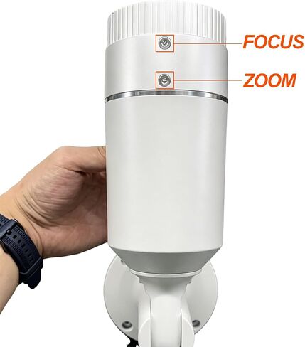 SINIS 2MP Analog Security Camera, Outdoor Bullet with 165ft IR Night Vision | 72 IR Leds,2.8mm-12mm Manual Focus/Zoom Varifocal Lens,4-in-1(TVI/AHD/CVI/CVBS),Weatherproof IP67,Big White Metal Housing in Kuwait