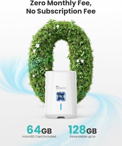 4K Security Cameras Wireless Outdoor No Subscription, 360° PTZ | Human/Vehicle/Pet Recognition AI, 64G Local Storage Home Hub, Two-Way Audio, Color Night Vision, 4 Cam-Kit in Kuwait
