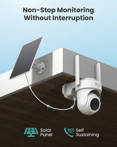 4K Security Cameras Wireless Outdoor No Subscription, 360° PTZ | Human/Vehicle/Pet Recognition AI, 64G Local Storage Home Hub, Two-Way Audio, Color Night Vision, 4 Cam-Kit in Kuwait