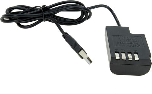 USB to Dummy Battery Replacement for PANASONIC DMC-GH3/4/5 (DMW-BLF19) Battery 40" Adapter Cable with 3.1 AMP USB Power Supply in Kuwait