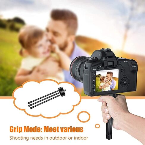 Mini Metal Tripod, Desktop Tripod with 1/4 Inch Screws, Suitable for Projectors and All Cameras, black, 500094070 in Kuwait