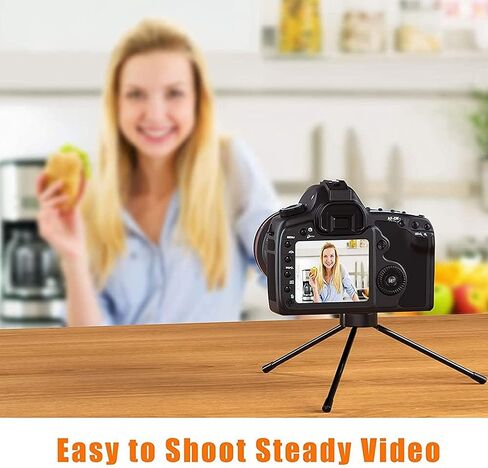 Mini Metal Tripod, Desktop Tripod with 1/4 Inch Screws, Suitable for Projectors and All Cameras, black, 500094070 in Kuwait
