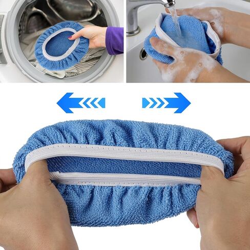 24 Pieces Car Orbital Buffer Polisher Pad, 5-6 Inches Bonnet Microfiber Max Bonnet Polishing Buffing Pad Cover in Kuwait