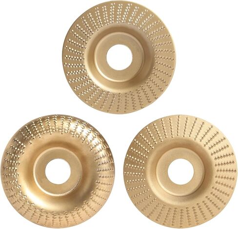3Pcs Tungsten Carbide Polishing Carving Angle Grinder Wheel Flat Surface Grinding Pads Set, Heavy-Duty Sanding Wheel for Cutting Shaping Buffing, Woodworking Attachment for Surface Finishing in Kuwait