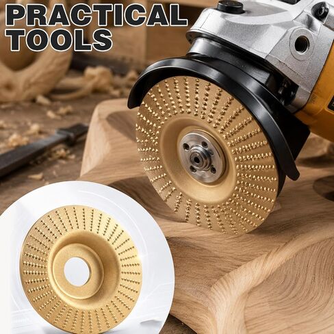 3Pcs Tungsten Carbide Polishing Carving Angle Grinder Wheel Flat Surface Grinding Pads Set, Heavy-Duty Sanding Wheel for Cutting Shaping Buffing, Woodworking Attachment for Surface Finishing in Kuwait
