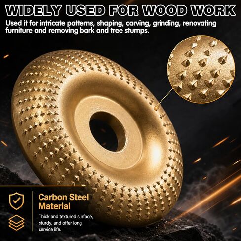 3Pcs Tungsten Carbide Polishing Carving Angle Grinder Wheel Flat Surface Grinding Pads Set, Heavy-Duty Sanding Wheel for Cutting Shaping Buffing, Woodworking Attachment for Surface Finishing in Kuwait