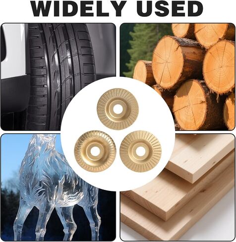 3Pcs Tungsten Carbide Polishing Carving Angle Grinder Wheel Flat Surface Grinding Pads Set, Heavy-Duty Sanding Wheel for Cutting Shaping Buffing, Woodworking Attachment for Surface Finishing in Kuwait