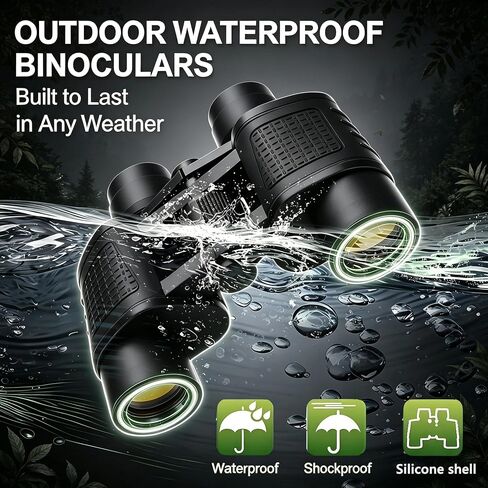 Binocularsfor Adults 80X80 High Power for Bird Watching Hunting Camping | Portable High Magnification Long Range Lightweight Travel Kids High Power Stand Bird Watching Binocular Hiking Camping in Kuwait