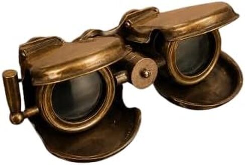 Antique Brass Binocular with Sunshades | Vintage Opera Glasses Style Collectible | Nautical Maritime Decor | Steampunk Cosplay Accessory | Handmade Brass Replica Gift in Kuwait