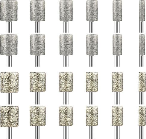 30PCS Diamond Drill Bits Set 1mm 2mm 3mm, 1/8" Shank for Dremel | Coated Grinding Bit Rotary Tools Accessories, for Sanding Drilling Stone Sea Glass Shells Ceramic Jewelry Making in Kuwait