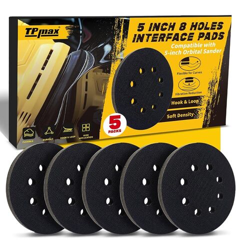 2 Pack 5 Inch 8 Holes Interface Pad, Soft EVA Foam Hook & Loop Buffer Pads for 5" Orbital Sander, Sponge Cushion Backing Pad Replacement in Kuwait