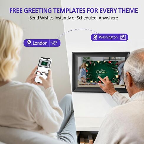 WiFi Uhale Digital Picture Frame,1280x800 HD IPS Touch Screen,Share Videos Photos Instantly Send Wishes via Uhale App from Anywhere, Gifts for Mother' Day(10.1 Inch) in Kuwait