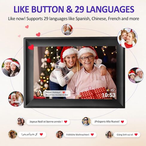 WiFi Uhale Digital Picture Frame,1280x800 HD IPS Touch Screen,Share Videos Photos Instantly Send Wishes via Uhale App from Anywhere, Gifts for Mother' Day(10.1 Inch) in Kuwait
