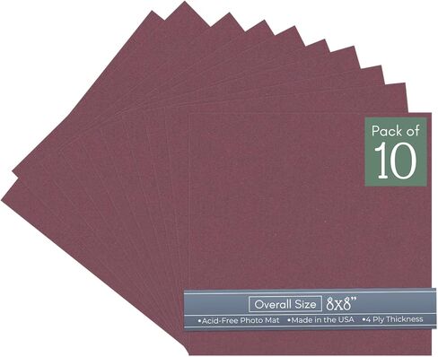 CountryArtHouse Raspberry Red 8x8 Uncut Art Mat Board - No Opening - 1 Mat in Kuwait