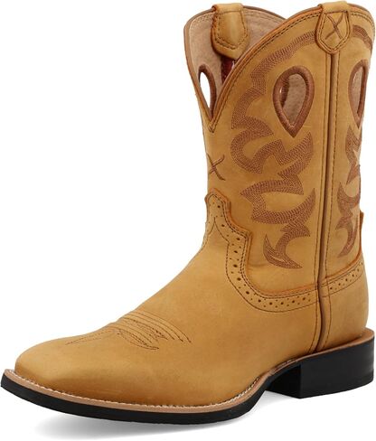 Twisted X Women's 9" Ruff Stock, Wide Square Toe with CellSole, Honey & Honey, 9 B in Kuwait